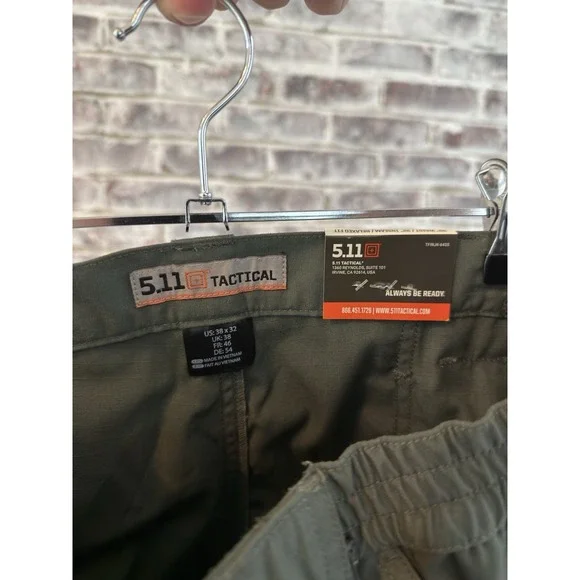 5.11 Tactical Mens Size 38x32 Army Green Canvas Cargo Pants Security Guard NEW - Picture 5 of 9